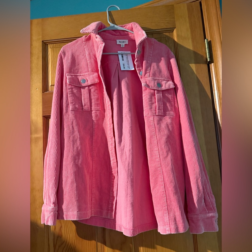 Women’s Bibi pink corduroy jacket